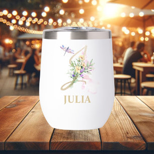 Lettre de script or J Monogramme Nom personnalisé