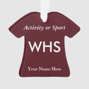 Lettre de Varsity de Maroon College ou High School