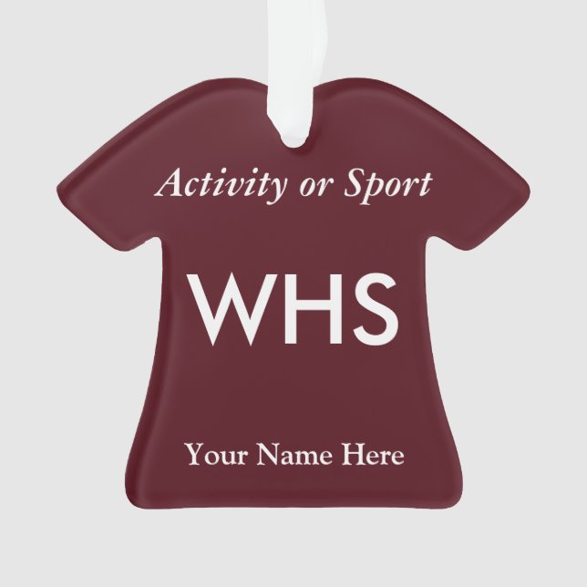 Lettre de Varsity de Maroon College ou High School (devant)