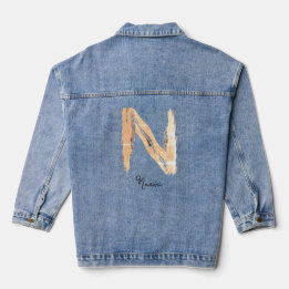 Lettre décorative N avec monogramme insignifiant