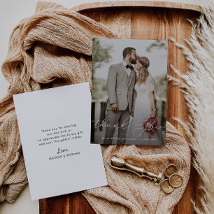 lettre délicate mariage merci photo