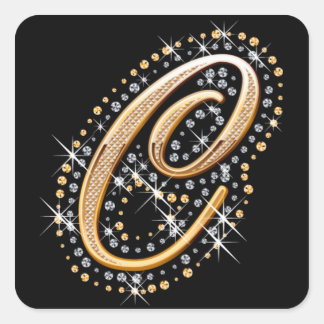 Lettre d'or C - Sticker Carré