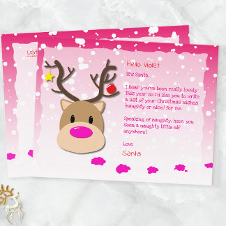 Lettre du Père Noël, Liste de Noël, Carte postale
