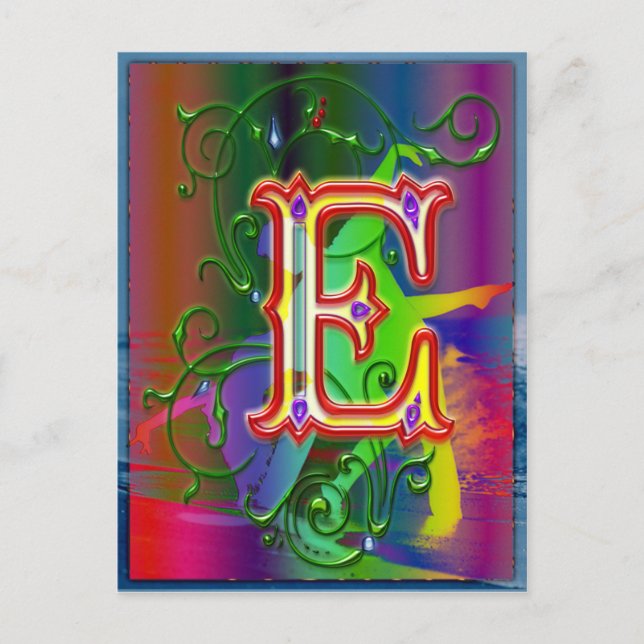 Lettre E Alphabet Dancers Carte postale (Devant)