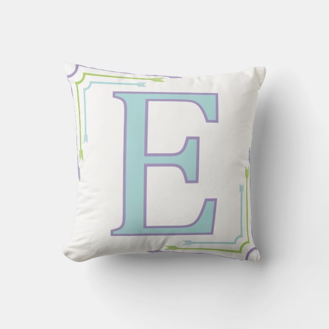 Lettre E - Coussin de monogramme (Recto)