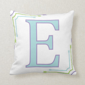 Lettre E - Coussin de monogramme