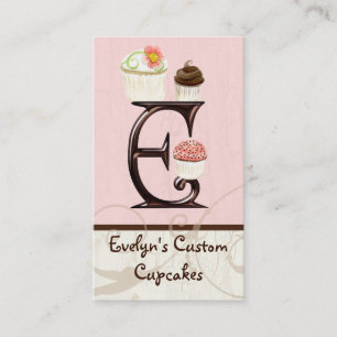 Lettre E Monogramme Dessert Boulangerie Cartes de 