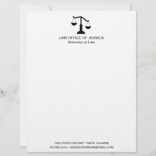 Lettre Échelles de justice classiques modernes en-tête de