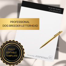 Éleveur de Chiens Professionnel EN-TÊTE NOIR & BLA