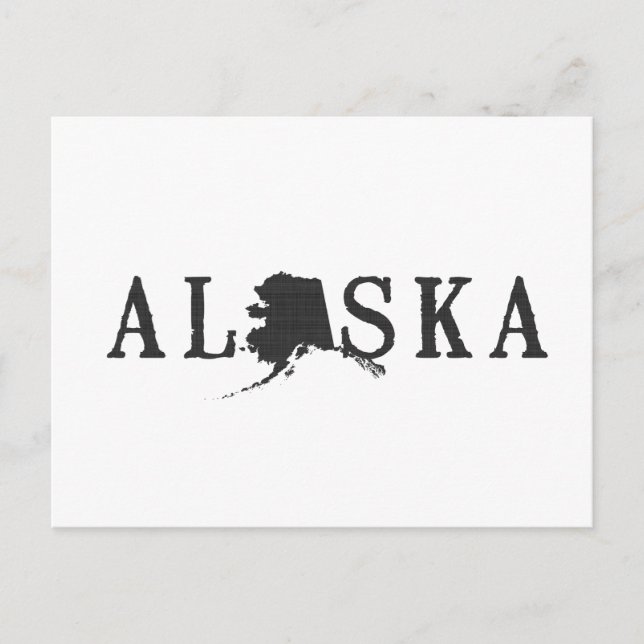 LETTRE EN FORME DE LA CARTE DE L'Alaska Word Art N (Devant)