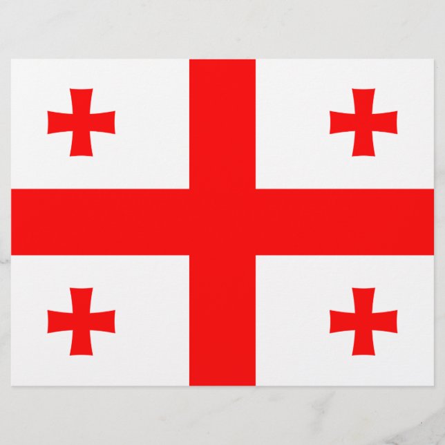 Lettre En-tête avec Drapeau de Géorgie (Devant)