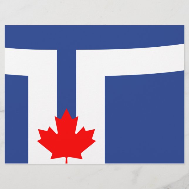 Lettre En-tête avec drapeau de Toronto, Canada (Devant)