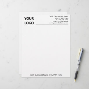 Lettre En-tête commercial du logo de votre entreprise ave