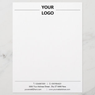Lettre En-tête de bureau moderne Design Business avec log