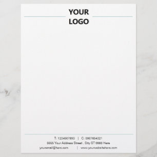 Lettre En-tête de la conception professionnelle avec logo