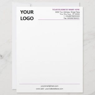 Lettre En-tête de votre entreprise avec logo - Choisissez