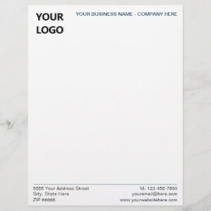 Lettre En-tête personnalisé avec nom de logo de la soci