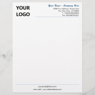 Lettre En-tête personnalisé de votre entreprise avec logo