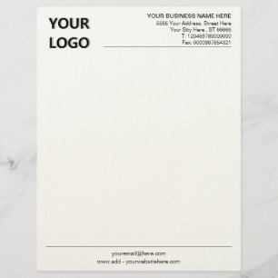 Lettre Exemple de papier à en-tête avec logo et code QR