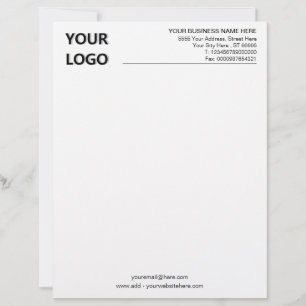 Lettre Exemple en-tête de votre entreprise de design avec