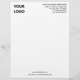 Lettre Exemple en-tête de votre entreprise de design avec