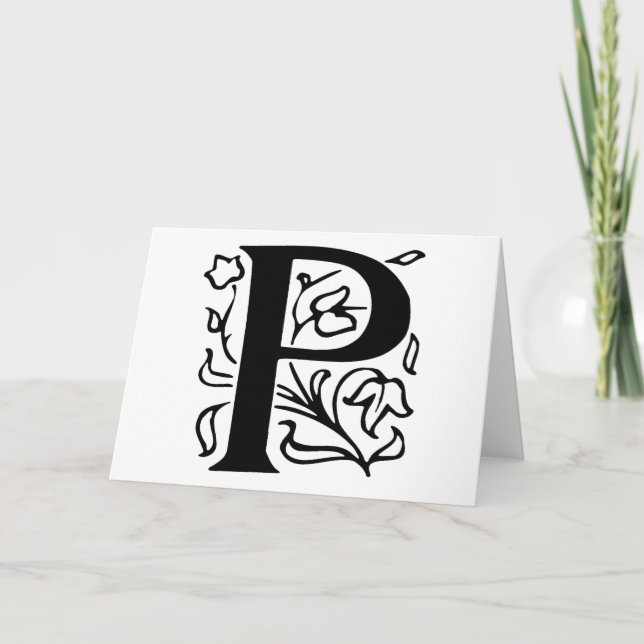 Lettre fantaisie P (Devant)
