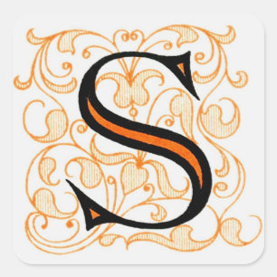 Lettre fantaisie "S" - Sticker