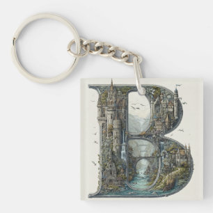Lettre Fantastique B avec des Châteaux dans le Cie