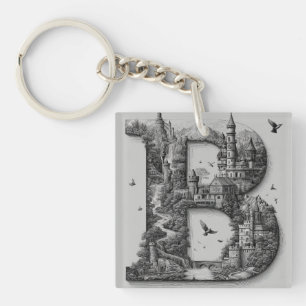 Lettre Fantastique B avec des Châteaux dans le Cie