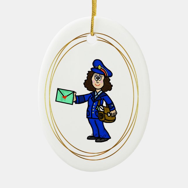 LETTRE FÉMININE PORTE ORNEMENT DE Noël (Devant)