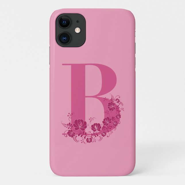 Lettre florale B coque iphone (Dos)
