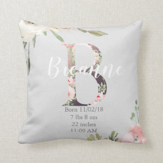 Lettre florale B du coussin | de crèche de
