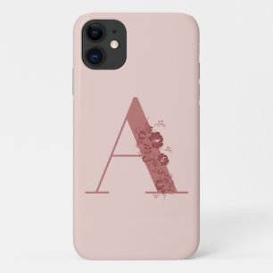 LETTRE Florale MONGRAPHIQUE A coque iphone