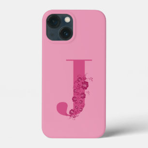 LETTRE Florale MOYENNE J coque iphone