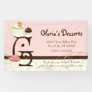 Lettre G Cupcake Desserts Boulangerie Bannière d'e