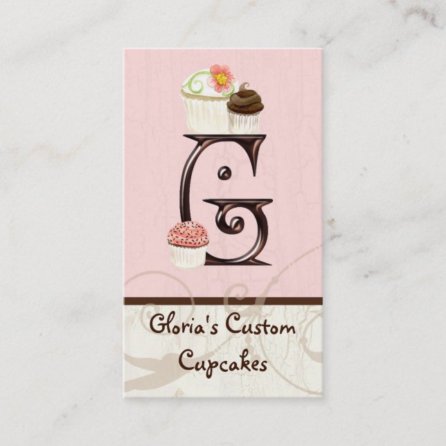 Lettre G Monogramme Dessert Boulangerie Cartes de  (Devant)