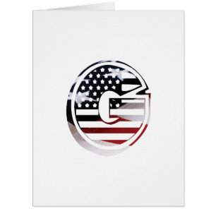 Lettre G Monogramme Initial USA