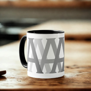 LETTRE GRECQUE Alphabet Motif Mug monogrammé