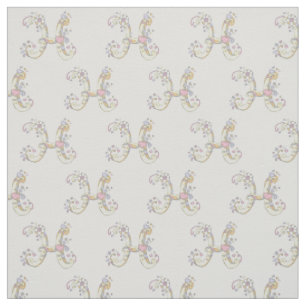 LETTRE H monogramme texte décoratif tissu personna