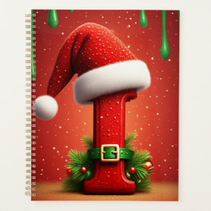 Lettre I de Santa avec style d'ornement de Noël 🎄