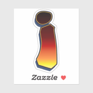 Lettre i - Sticker en flammes