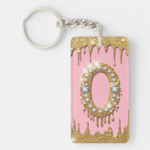 Lettre initiale en or O diamant rose cadeau pour f