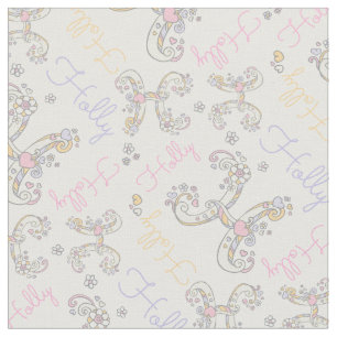 Lettre initiale H Tissu de nom Holly