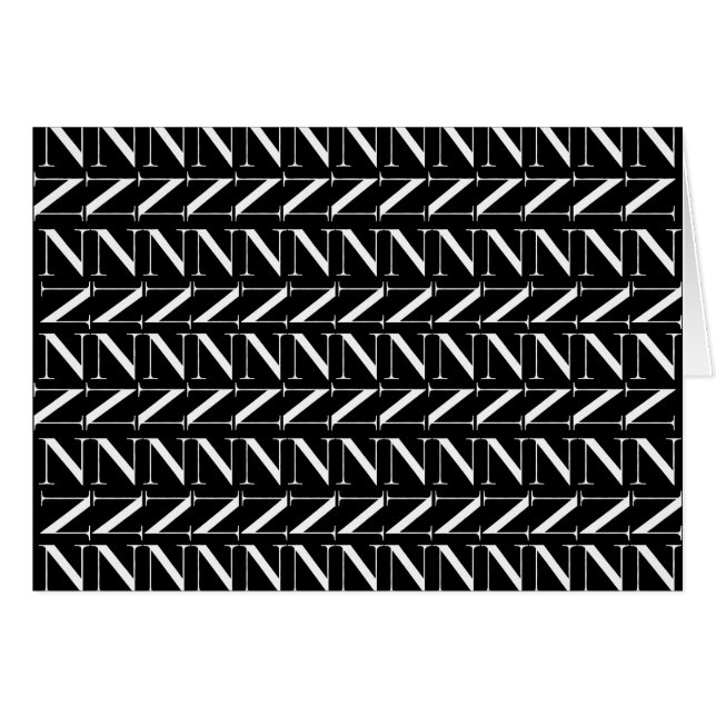 Lettre initiale monogramme N (Devant horizontal)