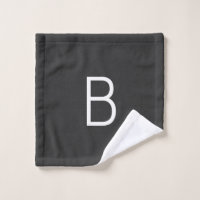 Lettre initiale noire Monogramme moderne