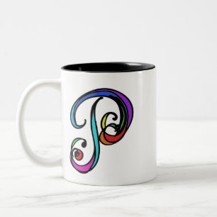Lettre initiale personnalisée P Mug