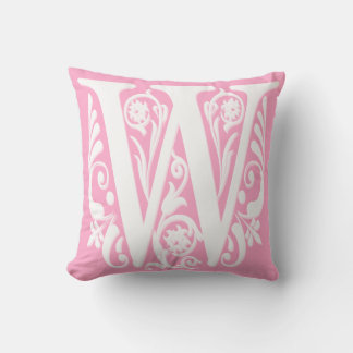 Lettre initiale W Monogramme - Coussin