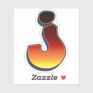 Lettre J - Sticker pour les flammes