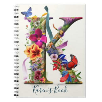 Lettre K Carnet personnalisé