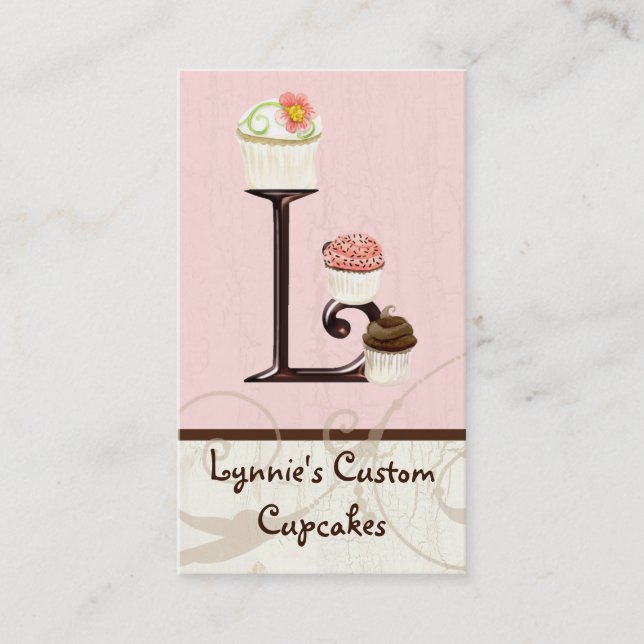 Lettre L Monogram Dessert Boulangerie Cartes de vi (Devant)